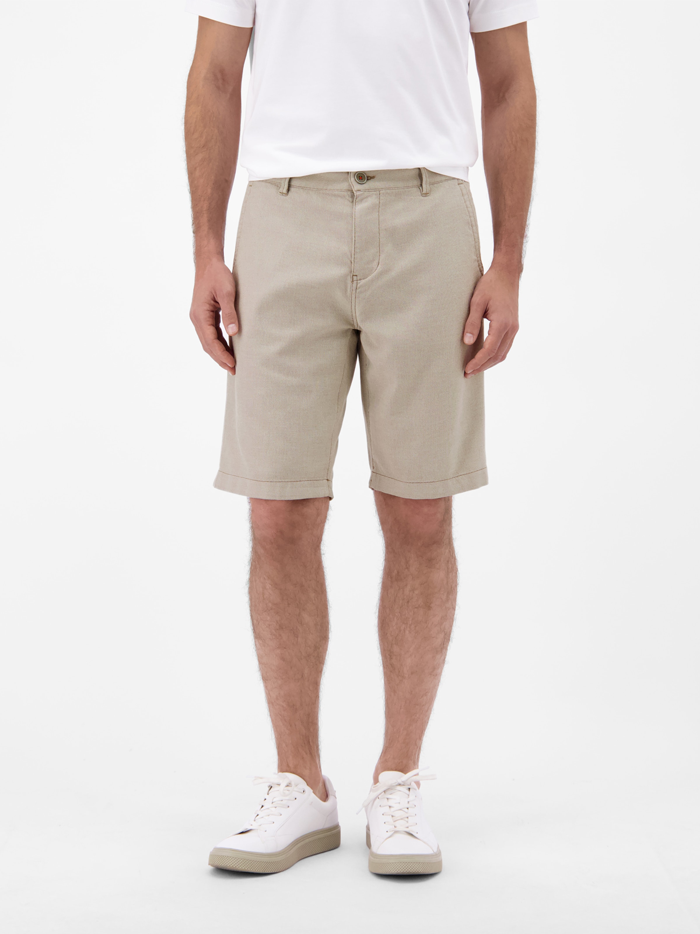 LERROS Regular Flexible Chino Bermuda in Strukturqualität in Beige