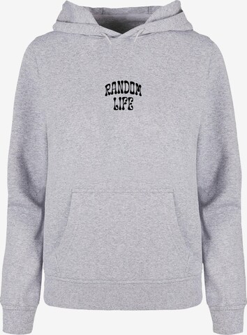 Merchcode Sweatshirt 'Random Life' in Grey: front