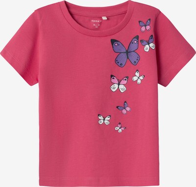NAME IT Shirt 'Beate' in de kleur Marine / Pink / Cranberry / Wit, Productweergave