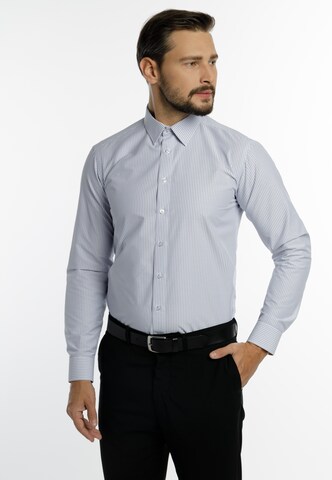 Coupe slim Chemise business DreiMaster Klassik en bleu : devant