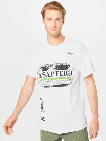 T-Shirt 'ASAP FERG WORLDWIDE' Mennace en blanc : devant