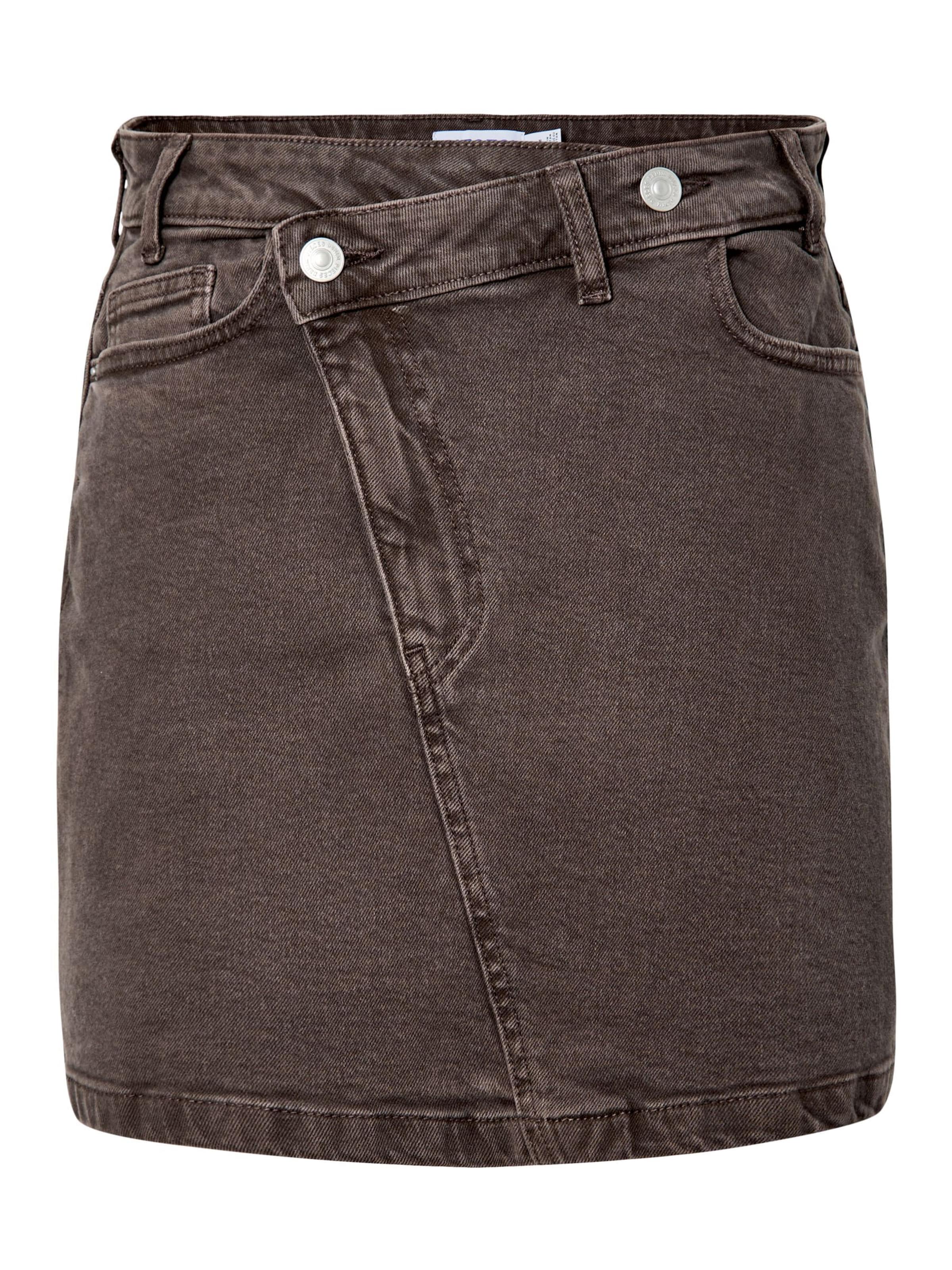 PIECES Svārki 'PCSELMA', krāsa - tumši brūns, Preces skats