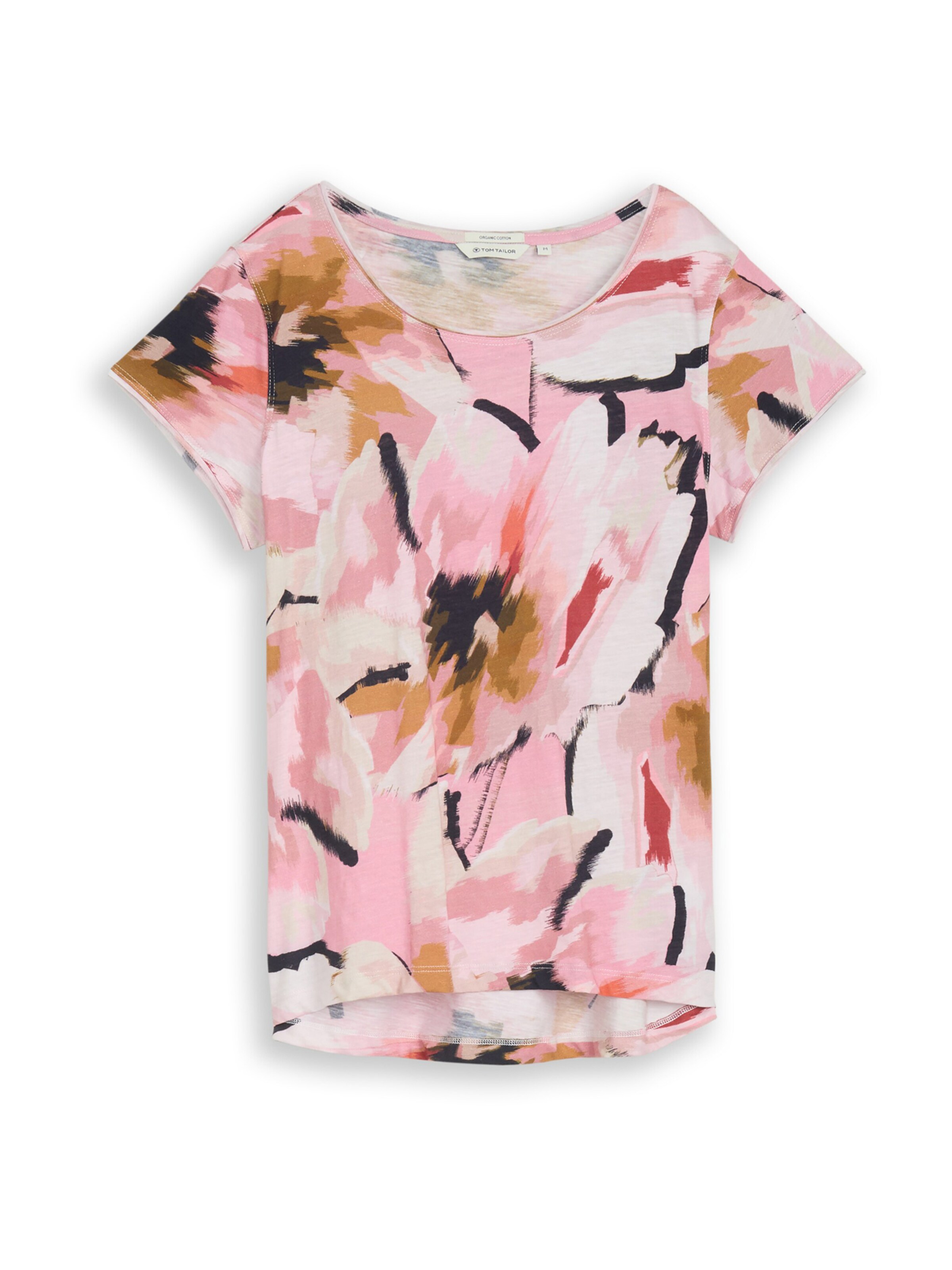 TOM TAILOR Тениска в розово: отпред