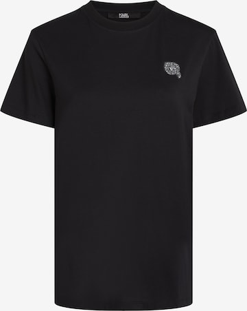 Tricou de la Karl Lagerfeld pe negru: față