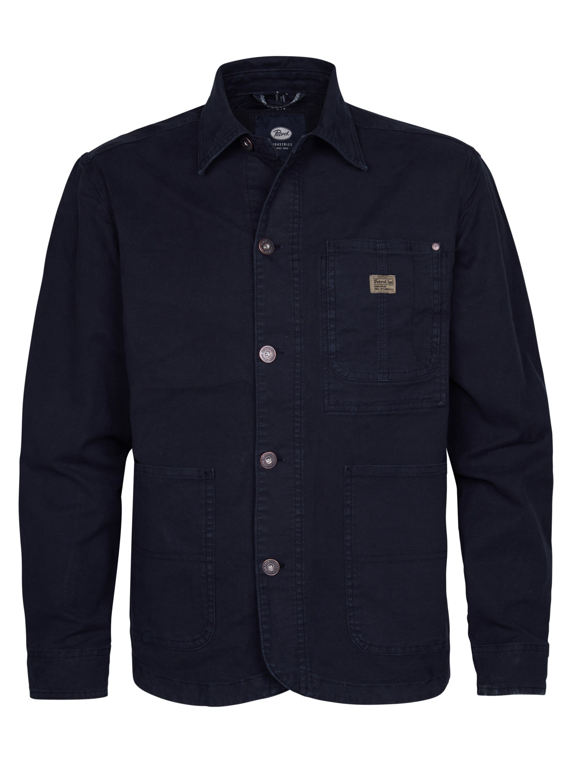 Petrol Industries Φθινοπωρινό και ανοιξιάτικο μπουφάν 'Sandside' σε μπλε: μπροστά