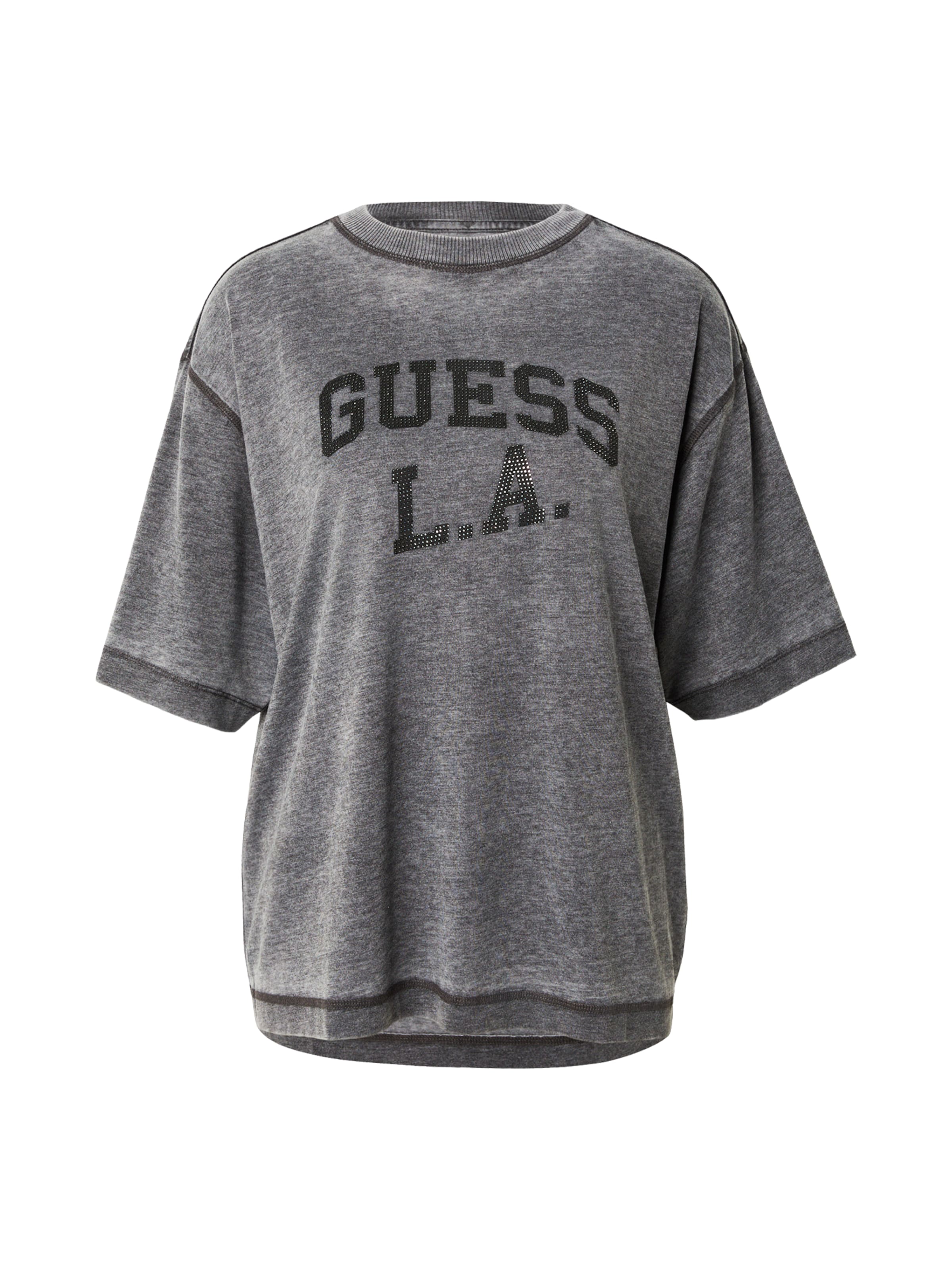 GUESS Oversized shirt in Zwart: voorkant