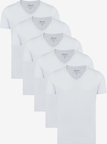 yazubi Shirt 'Mythic V' in White: front