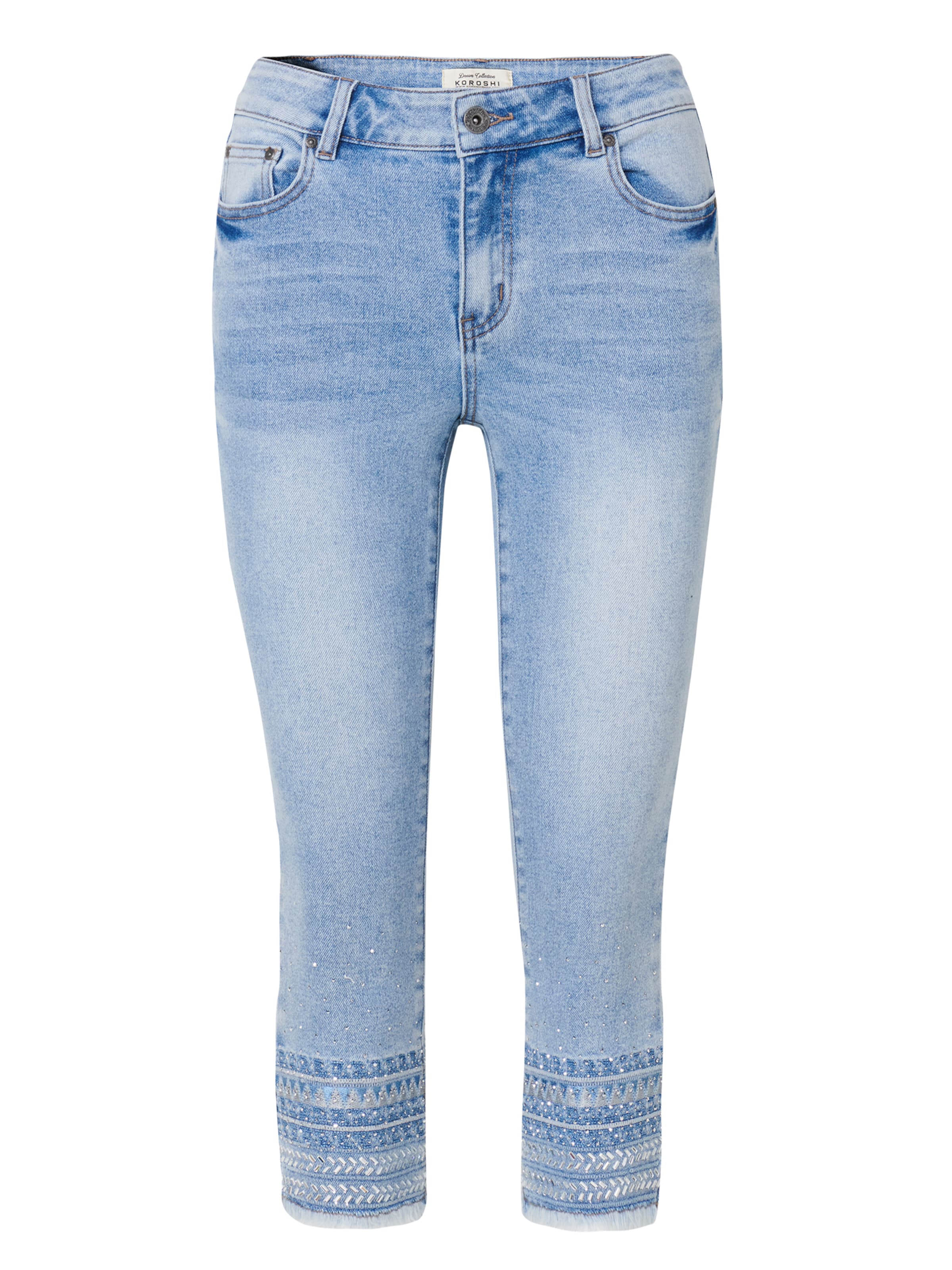 KOROSHI Slimfit Džíny – modrá: přední strana