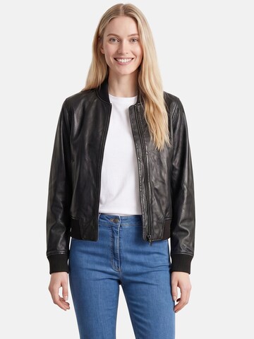 Apple of Eden Lederjacke in Schwarz: Vorderseite