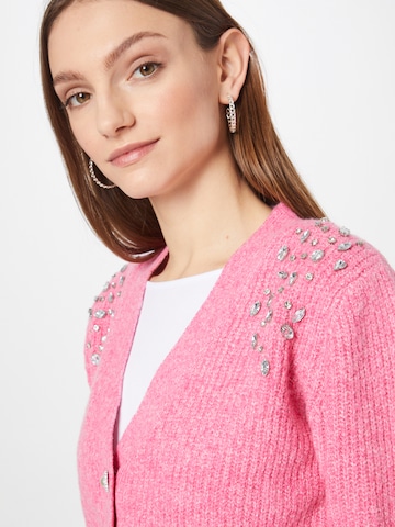 Warehouse Knit cardigan in Pink