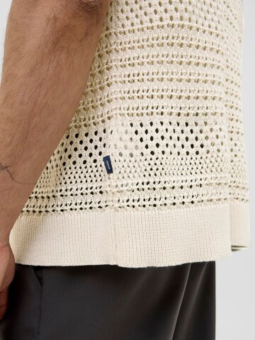 Jack & Jones Premium Comfort Fit Cardigan 'JPRBluwilmer' i hvid