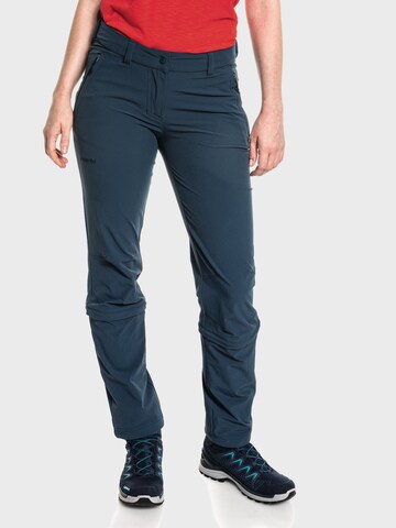Regular Pantalon outdoor Schöffel en bleu : devant