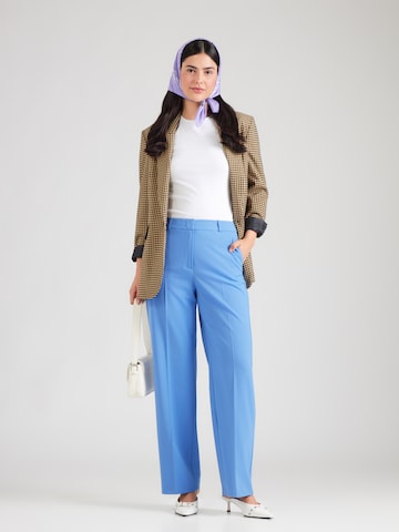 COMMA - regular Pantalón de pinzas en azul