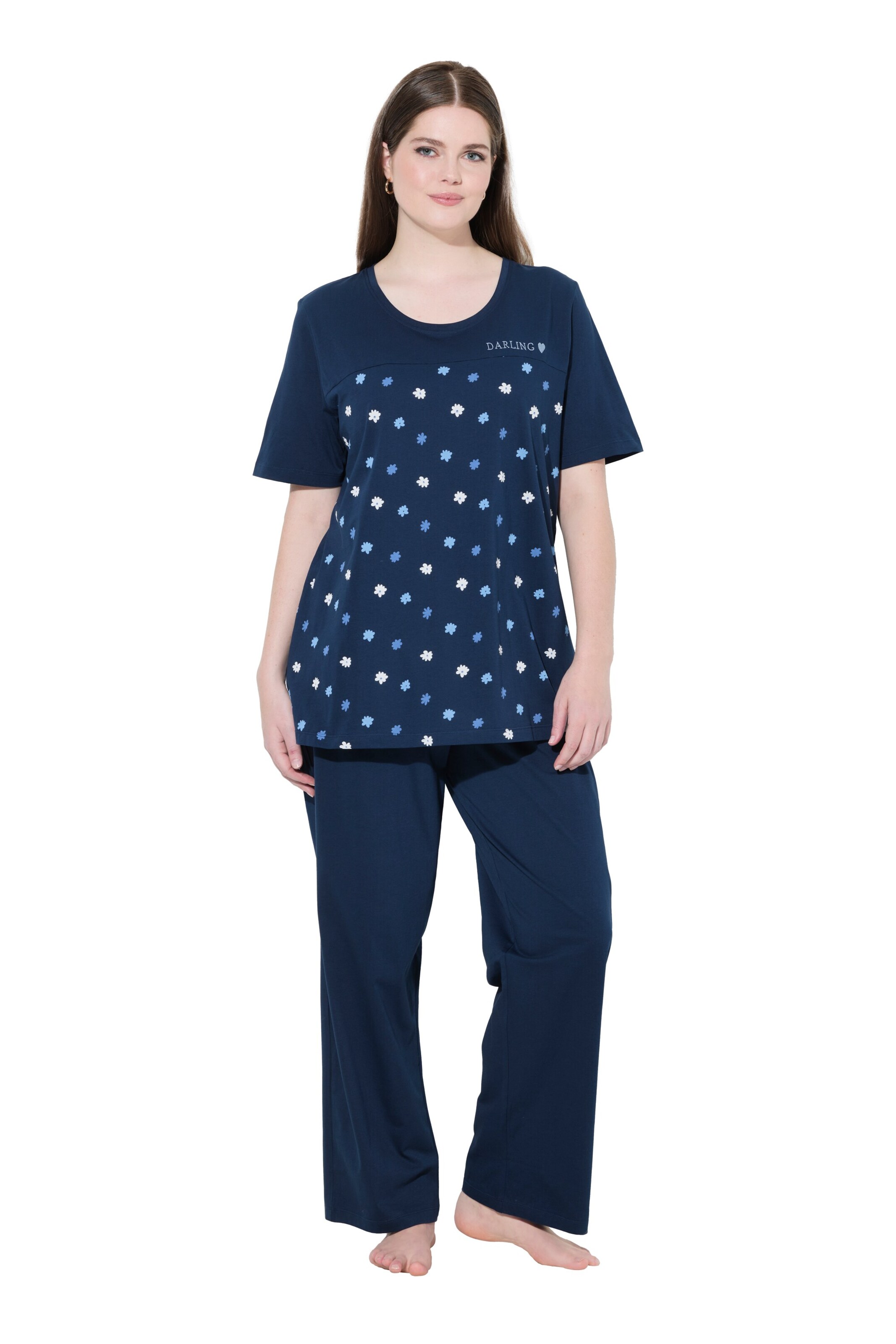 Ulla Popken Pajama in Blue: front