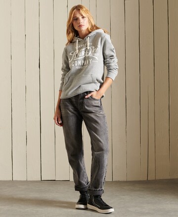 Superdry Sweatshirt 'Script Style College' in Grau