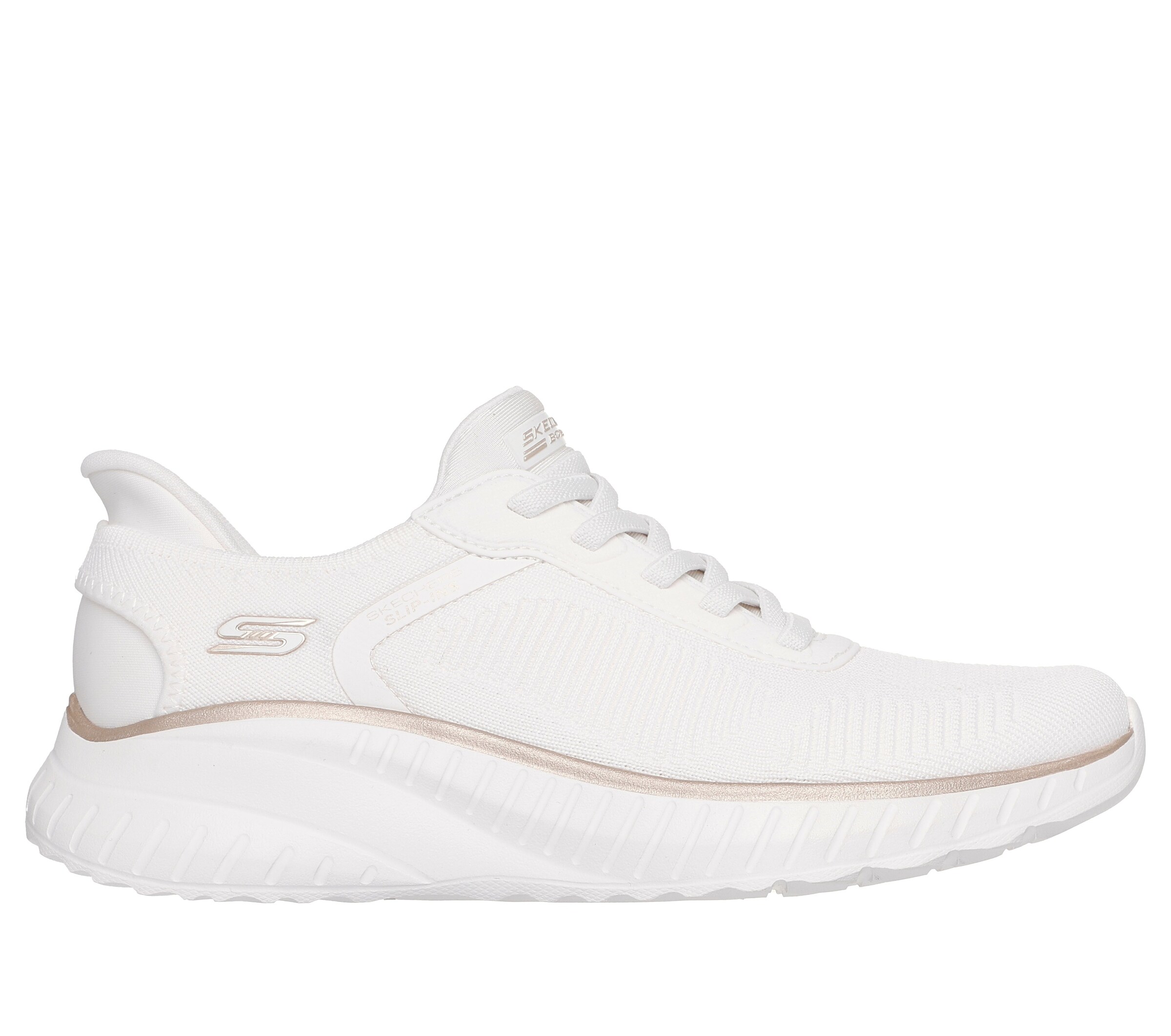 Baskets basses 'Bobs Squad' SKECHERS en blanc