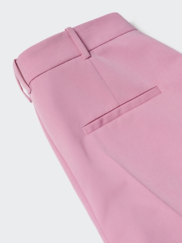 MANGO regular Bukser med fals 'Boreal' i pink