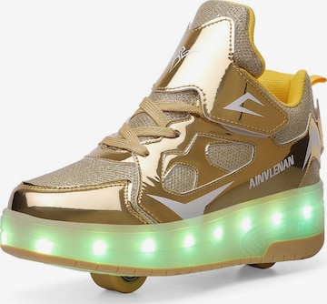 HUSKSWARE Inline and Roller Skates 'Blitz' in Gold: front