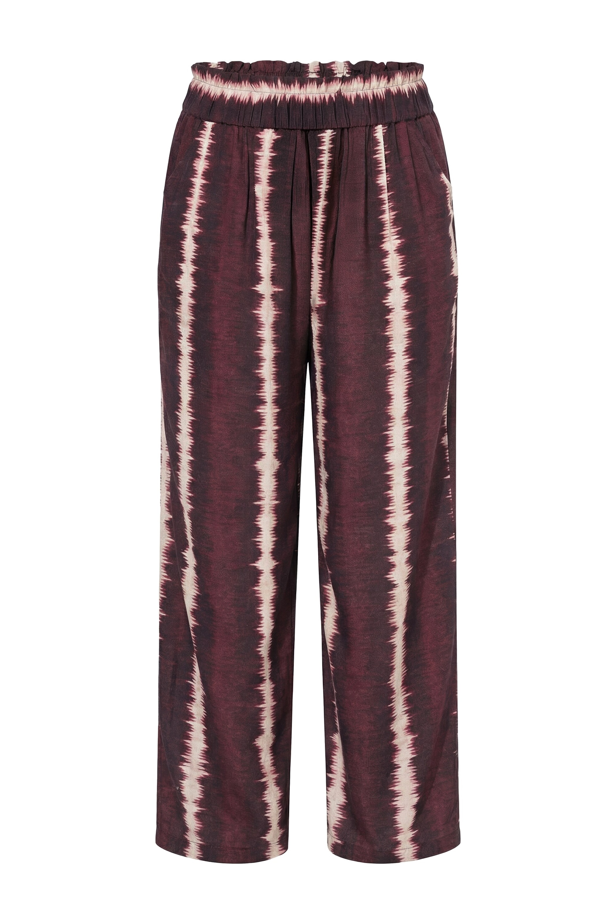 Studio Untold Trousers in Cream / Aubergine / Cyclamen, Item view