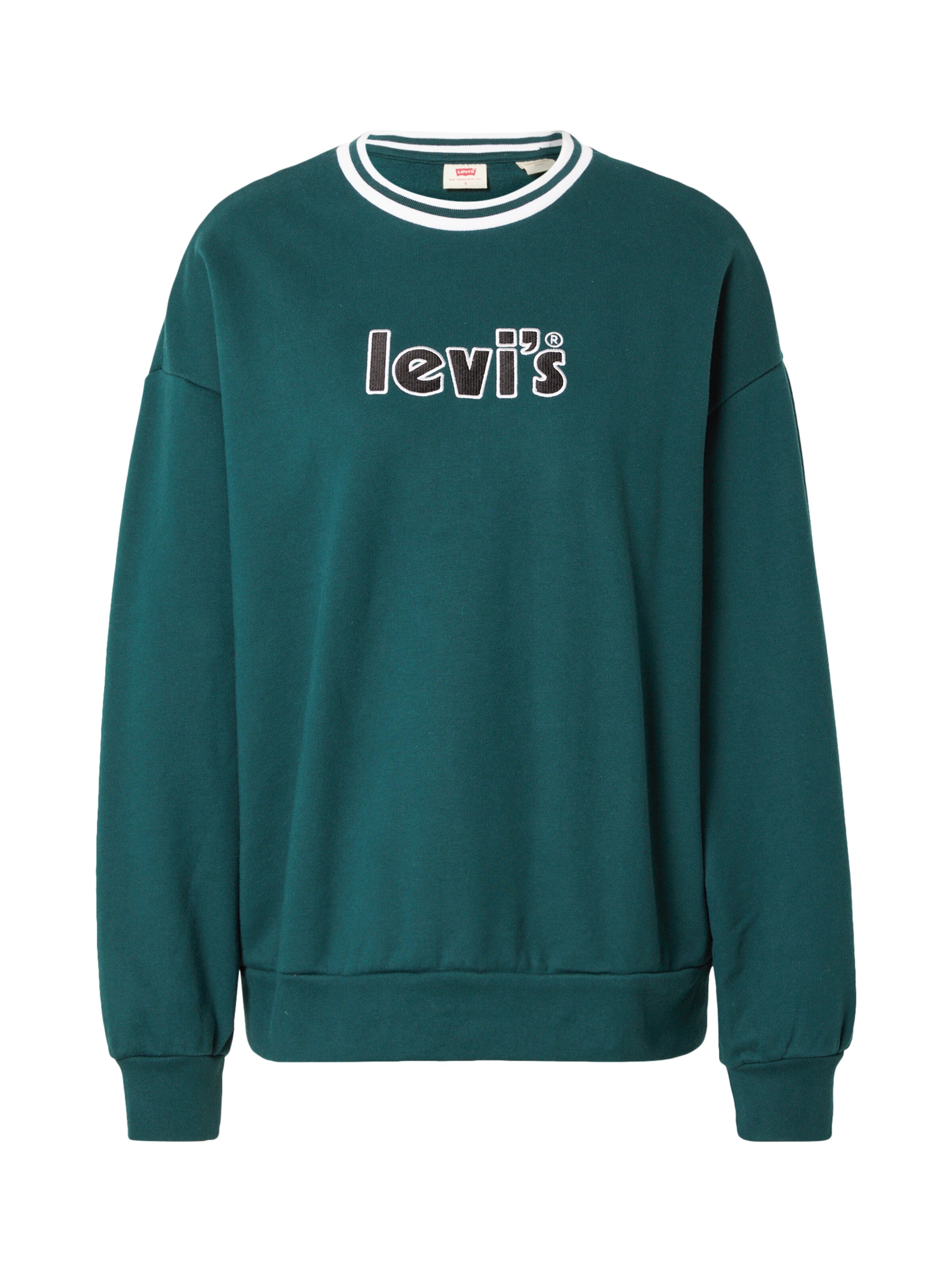 LEVI'S ® Tréning póló 'Graphic Prism Crew' - zöld: elől