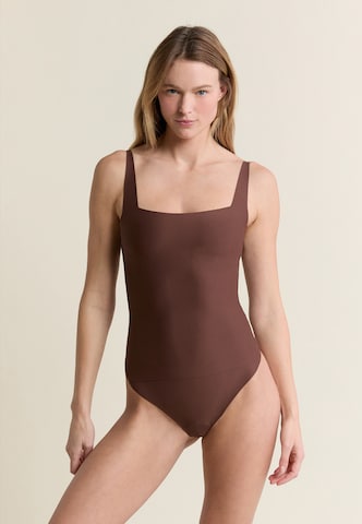 Maglietta intima 'PURE PERFECT' di ETAM in marrone: frontale