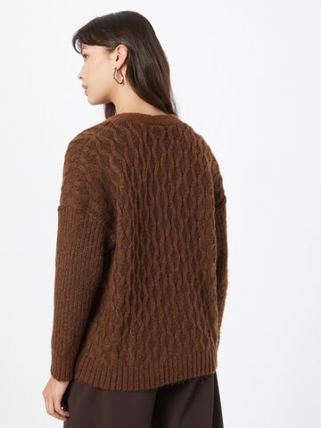 American Eagle Knit Cardigan 'CABLE' in Brown