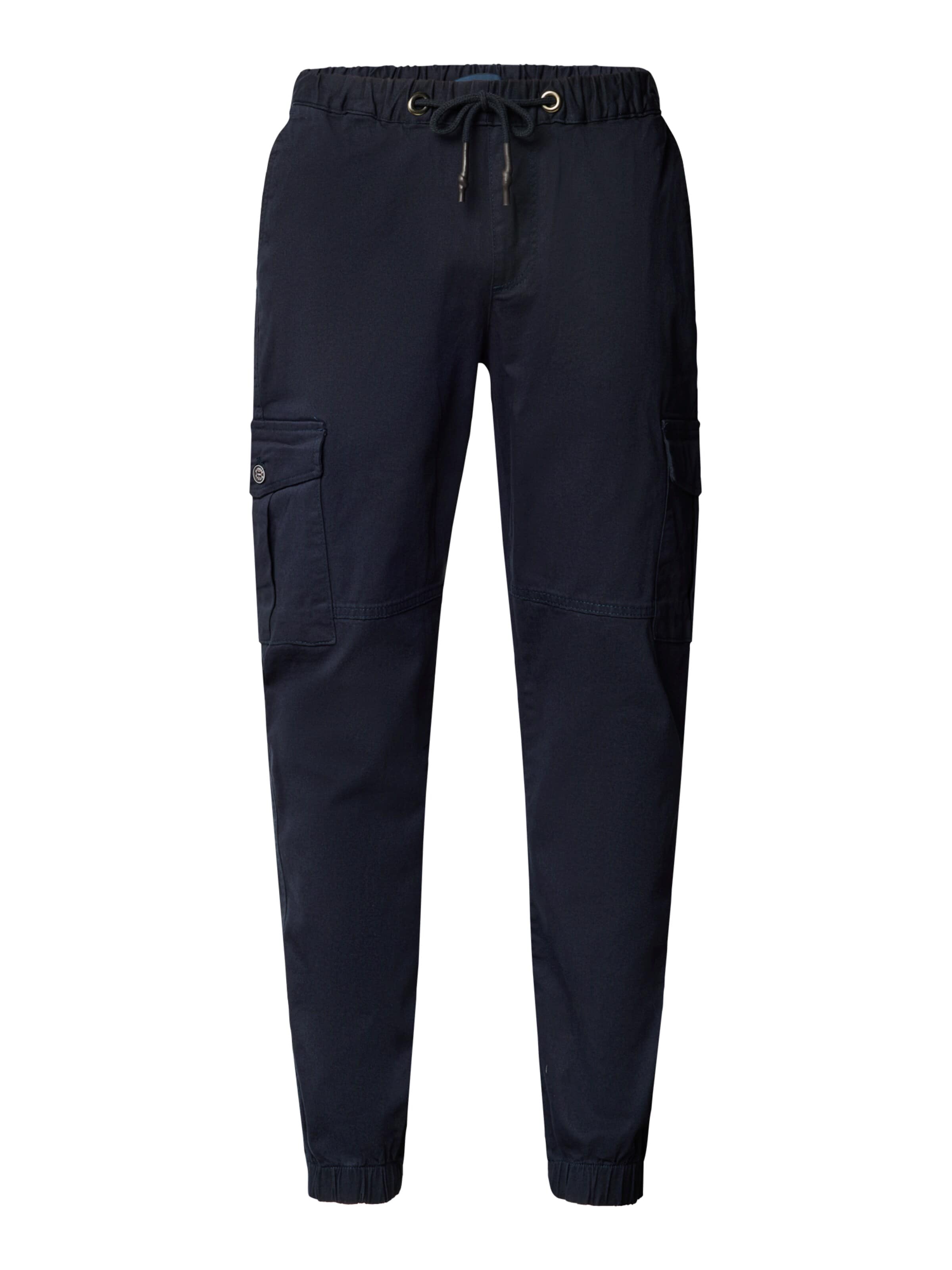 Pittman Tapered Cargo Pants 'Darius' in Blue: front