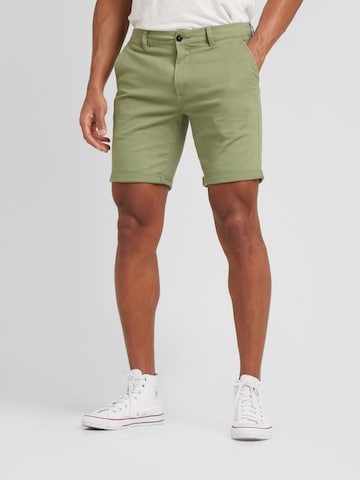 JACK & JONESregular Chino hlače 'DAVE' - zelena boja: prednji dio