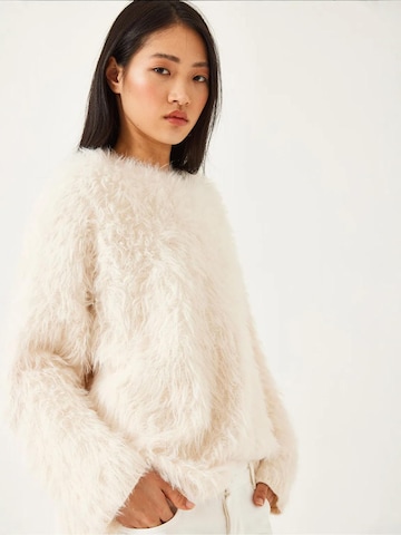 Pull-over oversize Bianco Lucci en beige