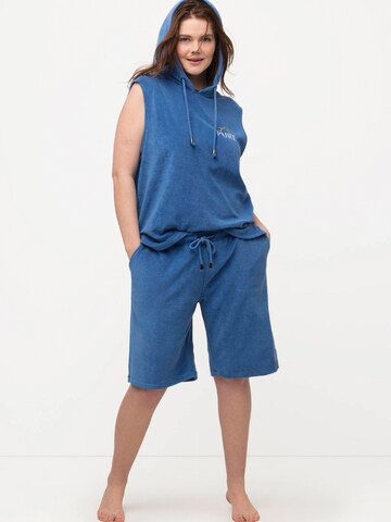 Ulla Popken Regular Shorts 'PURE'  (GOTS) in Blau