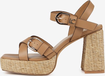 Lola CasademuntSandale - smeđa boja: prednji dio