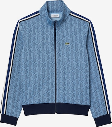 LACOSTE Zip-Up Hoodie in Blue: front