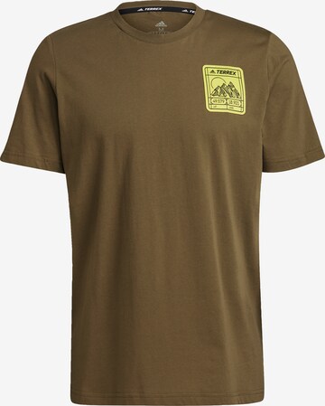 ADIDAS TERREX Funkční tričko – zelená: přední strana