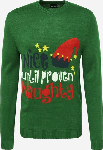 Only & Sons Sweater 'XMAS' in Green: front