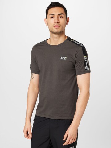 Maglietta di EA7 Emporio Armani in grigio: frontale
