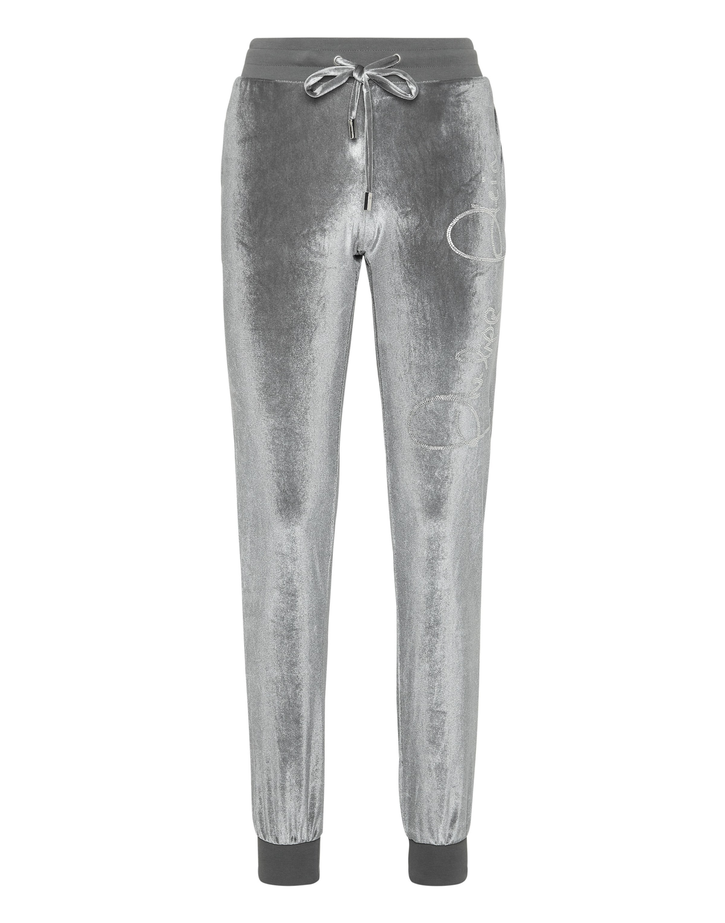 Tapered Pantaloni 'Signature' di Philipp Plein in grigio: frontale