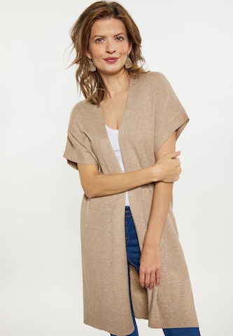 usha FESTIVAL Knit Cardigan in Brown: front