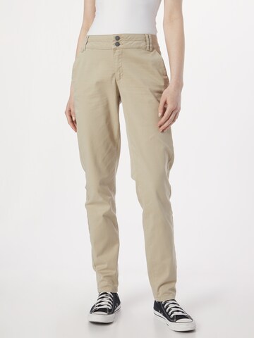 Slimfit Pantaloni chino di QS in beige: frontale