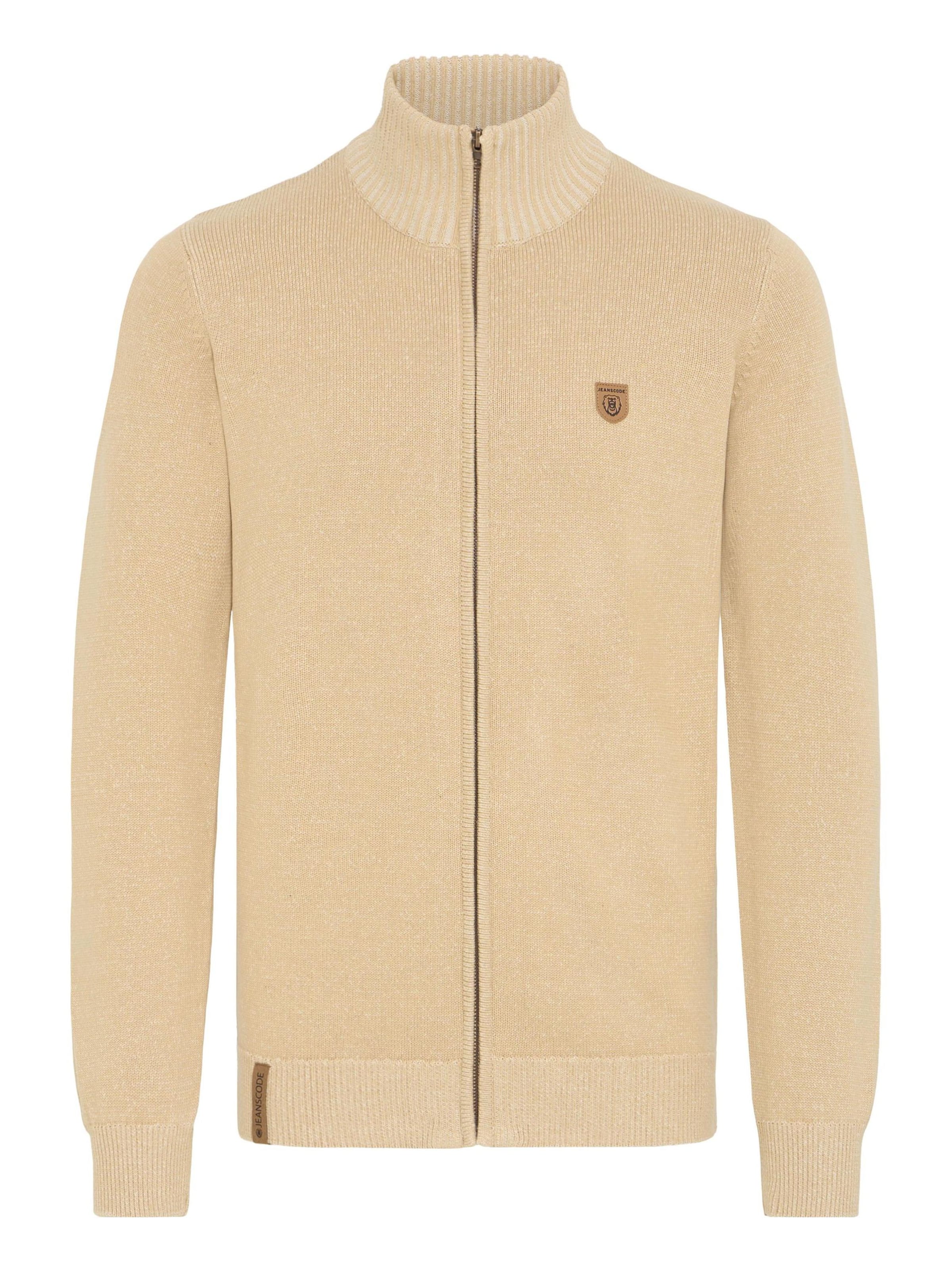 INDICODE JEANS - Casaco de malha 'Andy' em castanho: frente