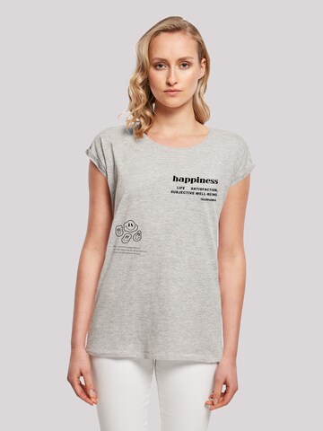 T-shirt 'Happiness' F4NT4STIC en gris : devant