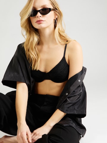 Monki Triangle Bra in Black: front