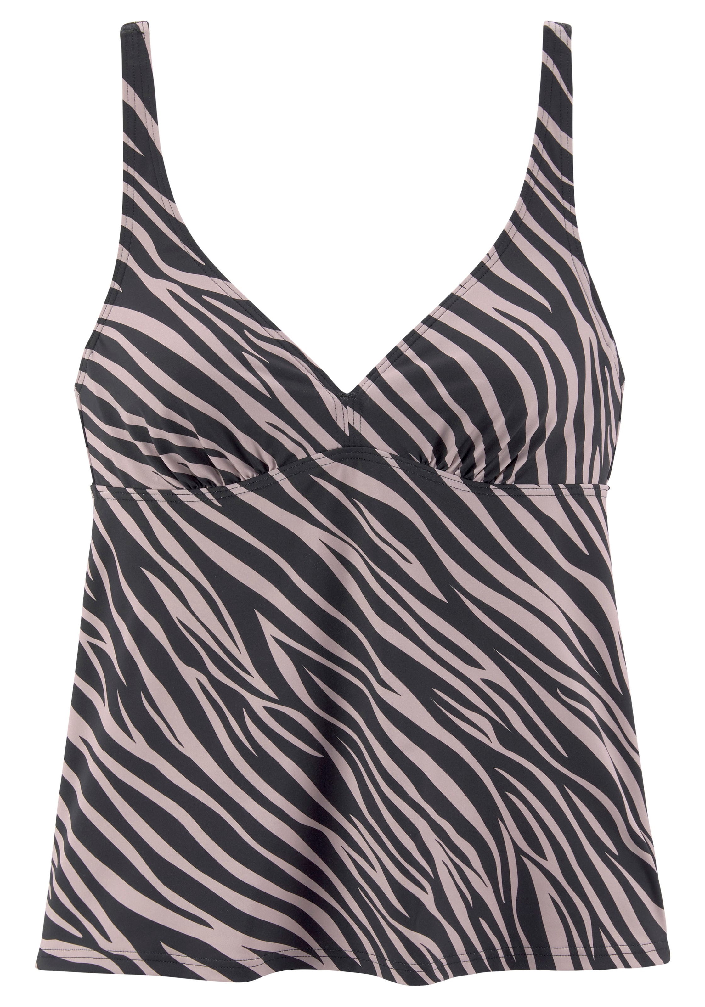 LASCANA T-shirt Tankini-overdel i lilla: forside