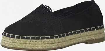 TAMARIS Espadrilles in Zwart: voorkant