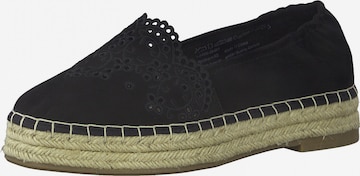 TAMARIS Espadrillaer i sort: forside