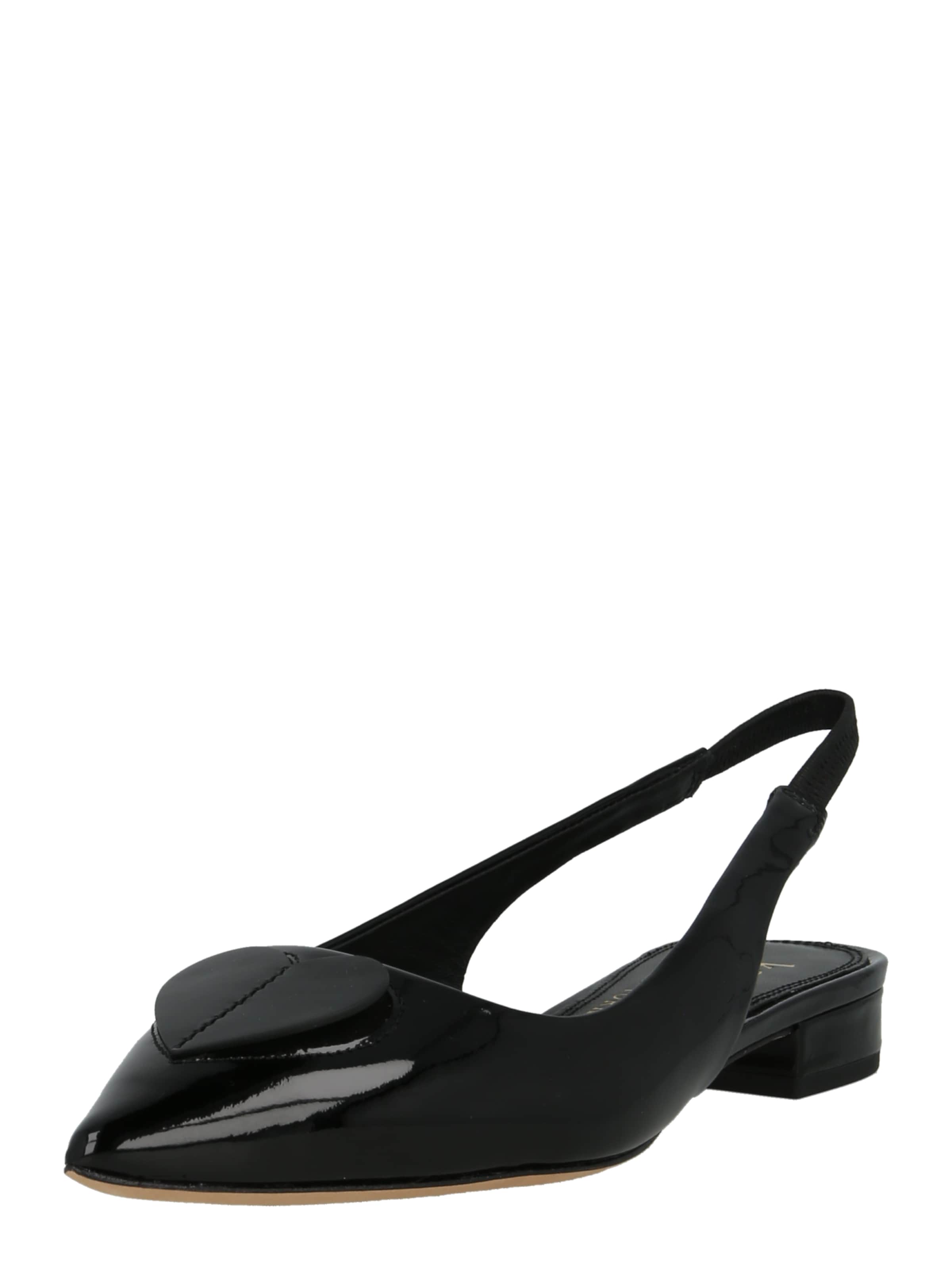 Kate Spade Slingback pumps 'Lover Patent Slingback Flats' in Black: front