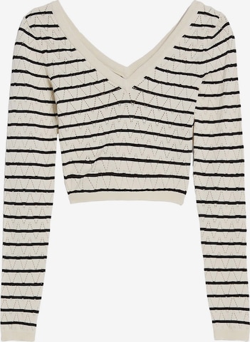 Bershka Pullover in Beige: predná strana