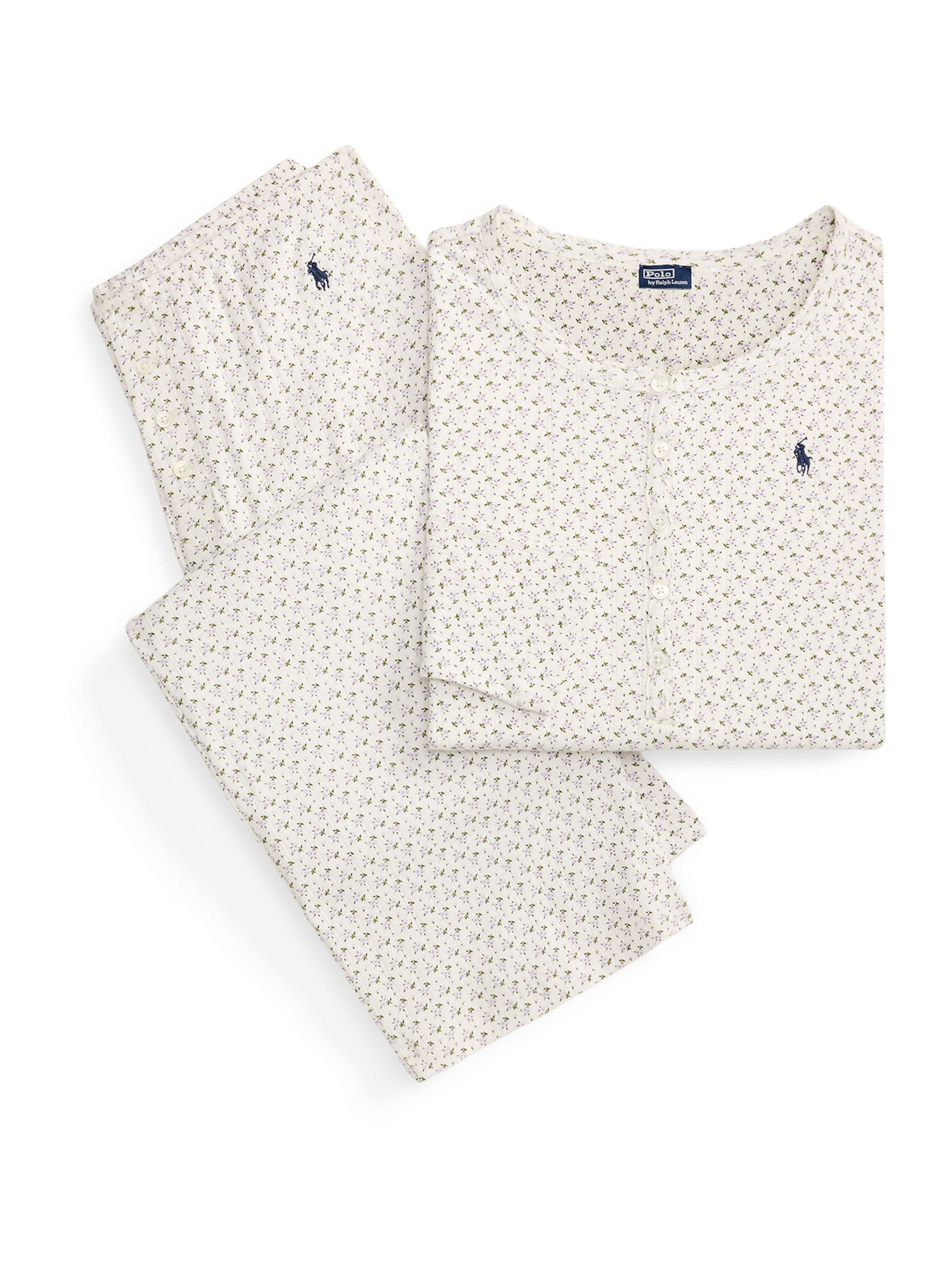 Polo Ralph Lauren Pajama ' Polo Pointelle ' in Blue