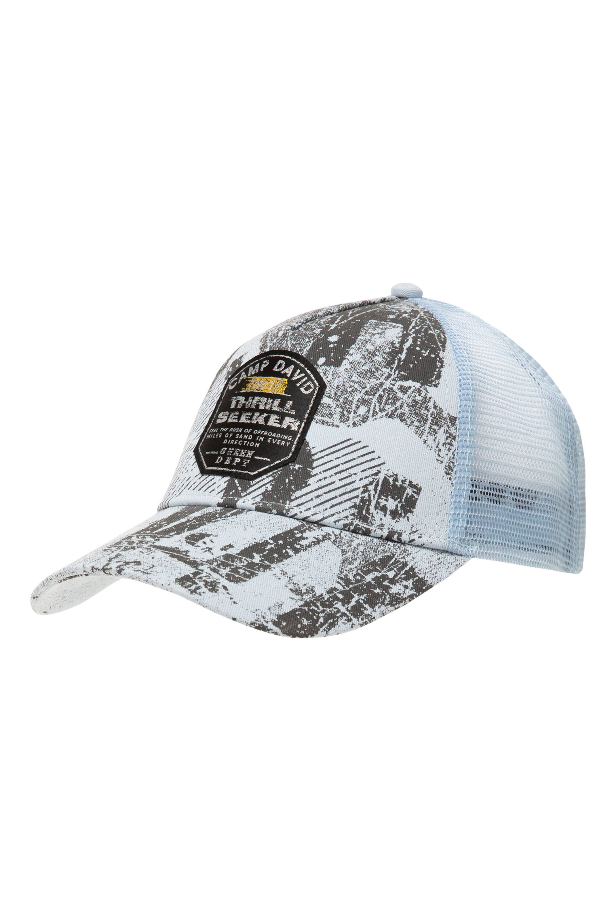 CAMP DAVID Athletic Cap in Silver: front