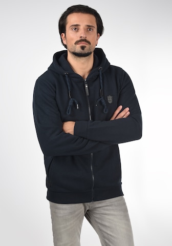 INDICODE JEANS Zip-Up Hoodie in Blue: front