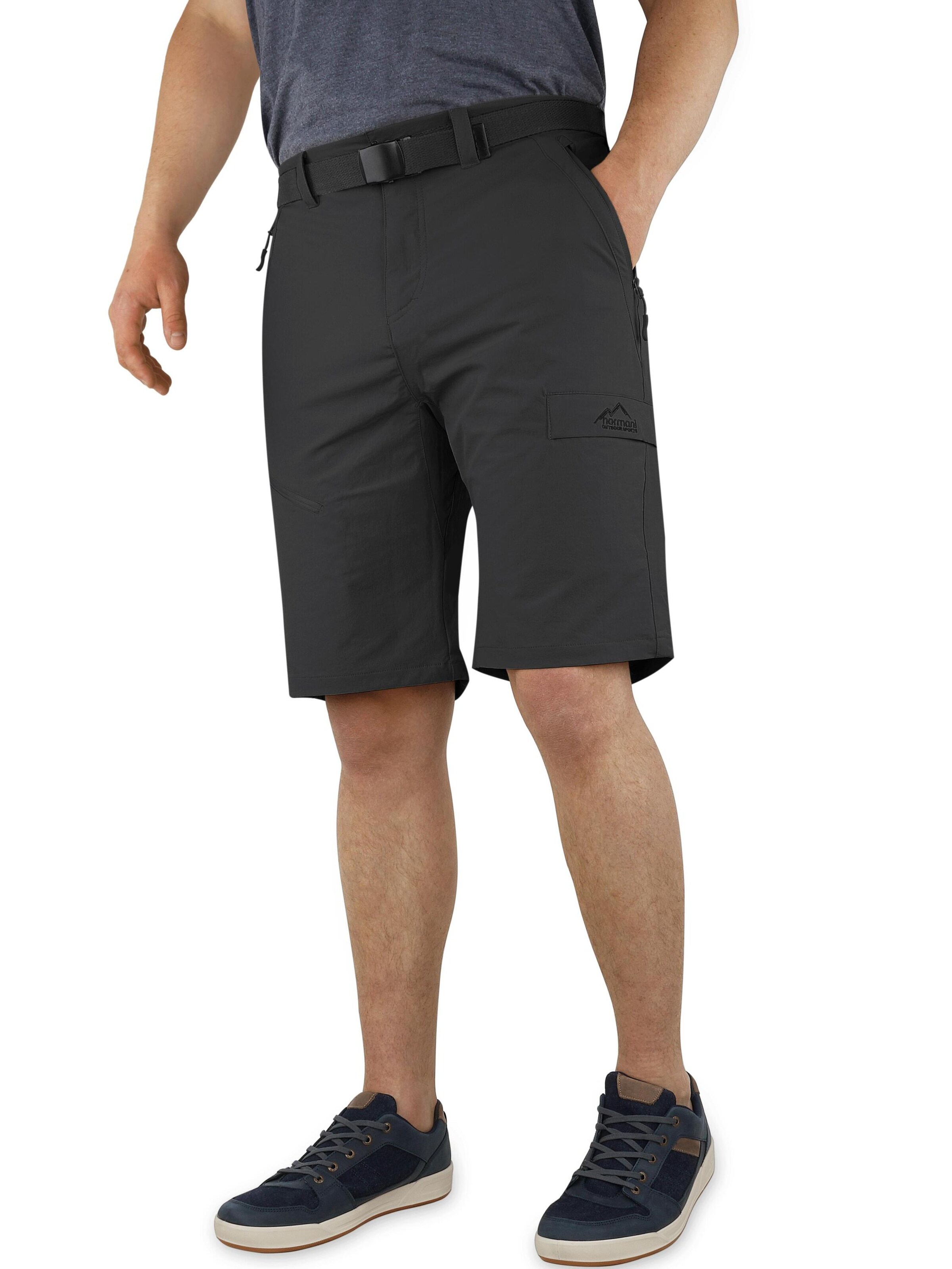 normani Regular Outdoor trousers 'Minkey' in Black: front